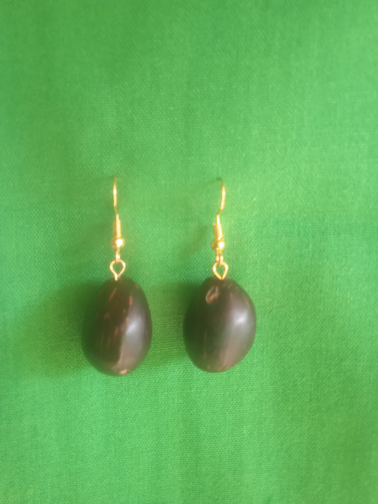 BOUCLES D'OREILLES EN NOIX DE PALMIER