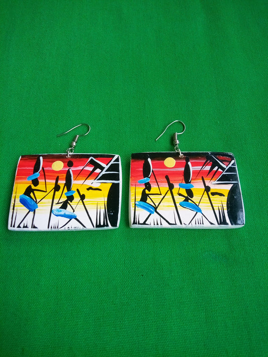 BOUCLES D'OREILLES EN BOIS