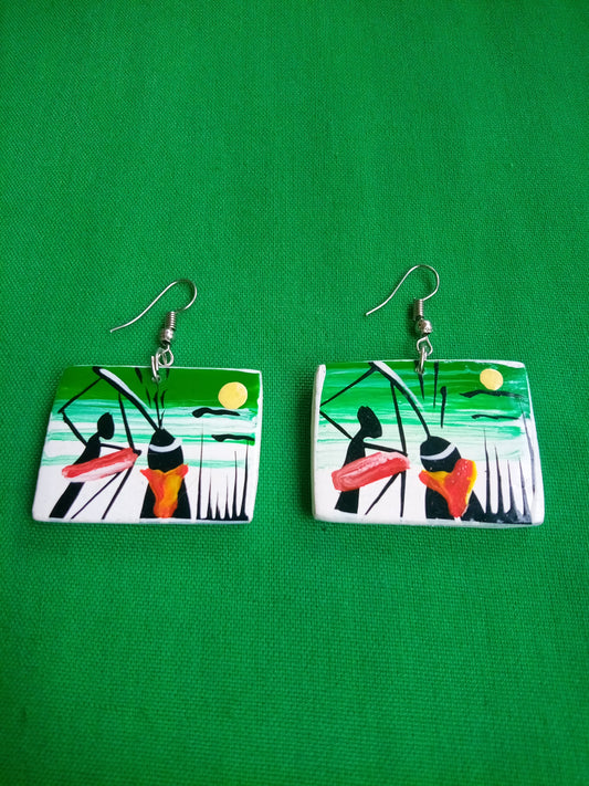 BOUCLES D'OREILLES EN BOIS