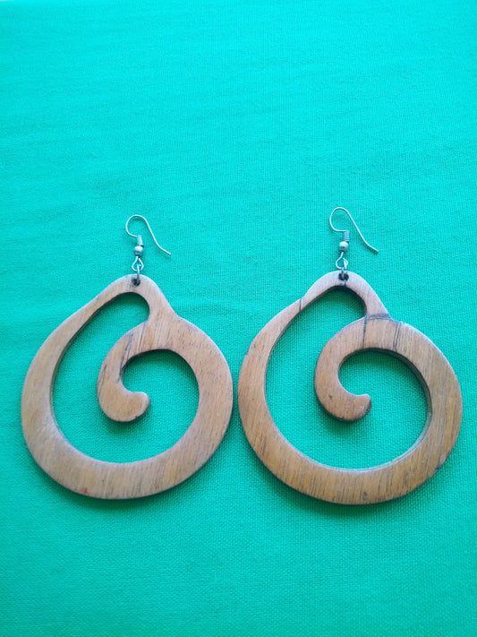 BOUCLES D'OREILLES EN BOIS D'ÉBÈNE